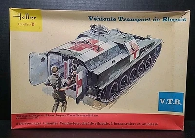 复古 70 年代 Heller 1:35 V.T.B. Vehicule Transport De Blessés 套件 # 787 — 第 1/4 张图片