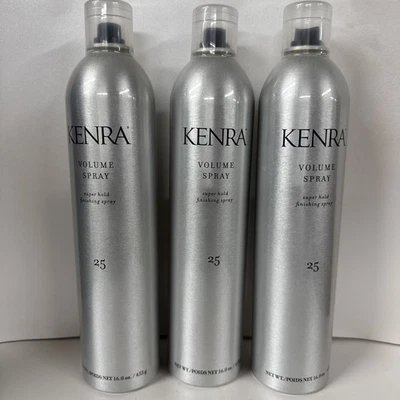 KENRA #25 SPRAY VOLUMEN 16 OZ. Pack de 3 Latas, LACA PARA EL CABELLO ACABADO SUPER HOLD Foto 1 de 3