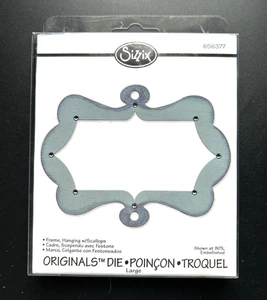 Sizzix FRAME, HANGING W/SCALLOPS Die #656377 Die Cut = 4-3/8" x 3-1/4" - Picture 1 of 4