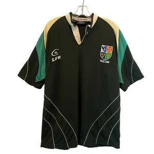 Live For Rugby Irland Trikot Poloshirt Herren L LFR Wappen schwarz grün FLECK - Bild 1 von 13