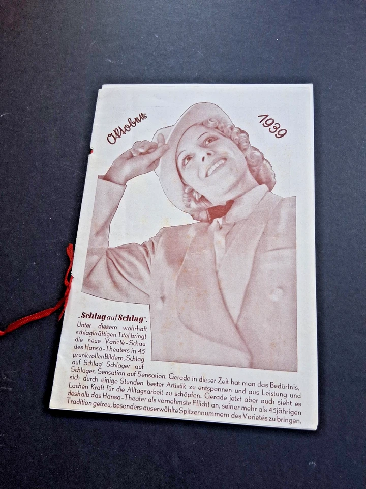 1939 okt. HAMBURG programm VARIETÉ HANSA THEATER ohne Umschlag circus acts - Bild 1 von 4