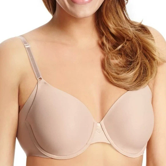 Olga by Warner's 无副作用全图轮廓文胸 GBO561A 尺寸 36DD 杏仁 — 第 1/4 张图片