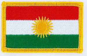 TOPPA Patch BANDIERE Bandiera Curdi Kurdistan Bandiera 7x4,5cm - Foto 1 di 1