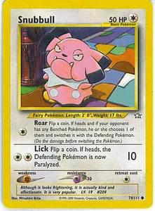 Snubbull 74/111 Neo Genesis Ilimitado Común ¡COMO NUEVO! Pokemon - Imagen 1 de 1