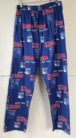 NHL New York Rangers Print All Over Pajama Pants Size Medium Cover