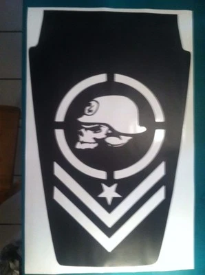 Calcomanía de metal Mulisha Hood para Jeep militar Wrangler ejército gráficos v1 23x36" Foto 1 de 3