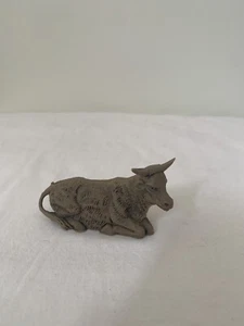 Ochse Stier Kuh Krippe Tierfigur Kunststoff Vintage braun Groschenladen - Bild 1 von 5
