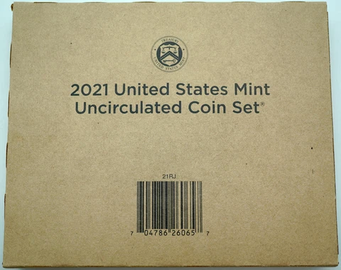 2021 P&D 14 Coin Uncirculated U.S.  Mint Set - 21RJ in Original Mint Sealed Box Cover