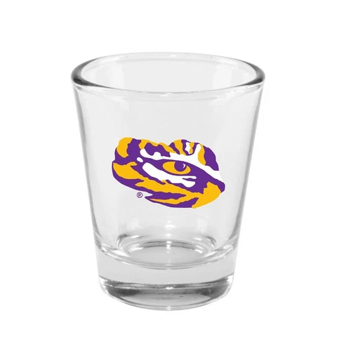 LSU Tigers 2 Ounce Clear Shot Glass [NEW] NCAA Drink Pint Glass Bar Cover
