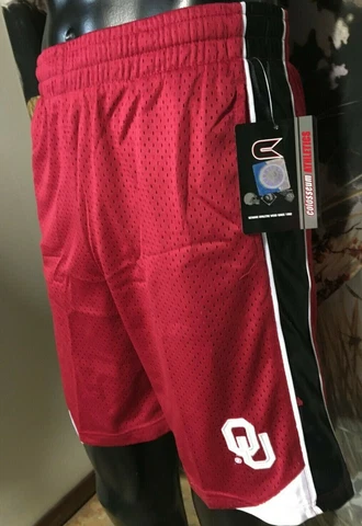 new OU Oklahoma Sooners Athletic Shorts Youth Boys XL (20) Waist 28-30 Inseam 9" Cover