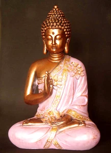 Meditating Purple Lilac Buddha with Lotus Flower - Picture 1 of 1