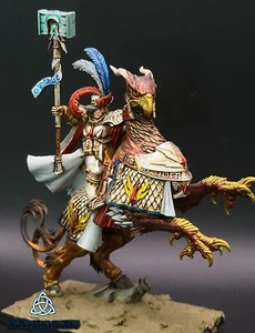 Painted General of the Empire on Imperial Demigryph ConversionOld World WFB Rare - Picture 1 of 6