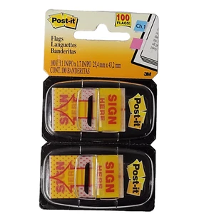 Post-it® Flags "Sign Here" Arrows 1" x 1.7" 100 Count - Picture 1 of 2