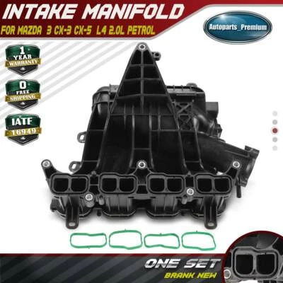 Colector de admisión de motor con sellado para Mazda 3 CX-3 CX-5 L4 2,0 L gasolina PE1113100B Foto 1 de 4