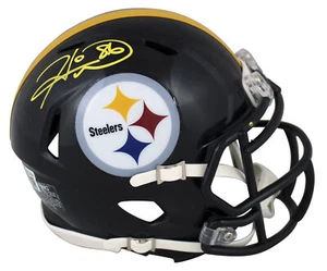 Steelers Hines Ward Authentic Signed Speed Mini Helmet w/ Yellow SIg BAS Witness - Picture 1 of 5