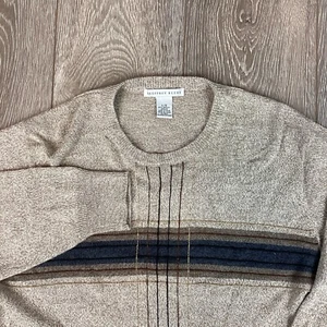 geoffrey beene sweater Men’s L Brown Acrylic Soft Geometric - Picture 1 of 5