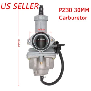 30mm Carburetor PZ30 Carb 200cc 250cc Cable Choke Dirt Bike ATV Taotao SunL JCL - Picture 1 of 7