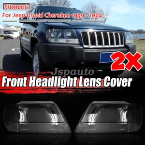 Cubierta de lente del faro delantero derecho + izquierdo para Jeep Grand Cherokee 1999-2004 - Imagen 1 de 10