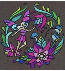 Fairy Stained Glass NEW DESIGN SET OF 2 BATH HAND TOWELS EMBROIDERED BY LAURA - Picture 1 of 1