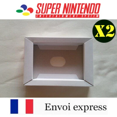 2X Cale neuve pour boite de jeu Super Nintendo - SNES - insert inner inlay tray