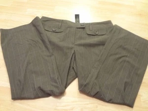 Women's Lane Bryant Sz 22 NWT Grey Business Pants Striped - Picture 1 of 2