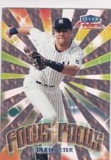 DEREK JETER New York Yankees 2000 Fleer FOCUS POCUS Insert Card $$ RARE FOIL LE!
