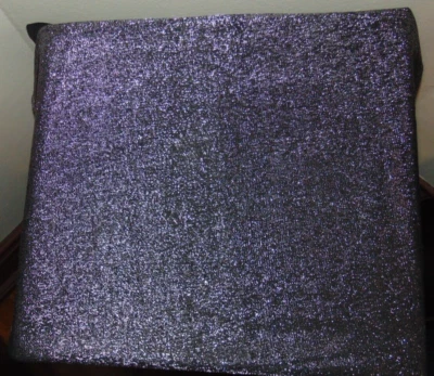 Tecido remanescente preto brilhante sintético transparente 1 1/2 jardas 50 polegadas de largura - Imagem 1 de 3