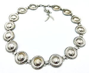 Southwestern Shiny Silver Tone Toddler Child Concho Belt 22 - 26 in - Picture 1 of 9