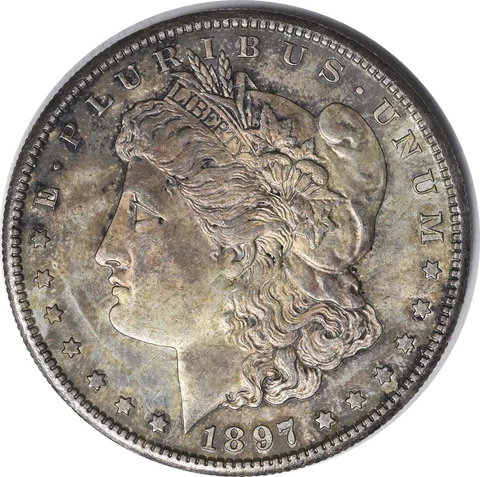 1897-S Morgan Silver Dollar Choice BU Toned Uncertified #1132 Cover