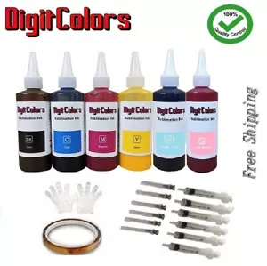 600ml Dye Sublimation Ink Refill Bottles fits for six color printer EP 1400 1430 - Picture 1 of 9