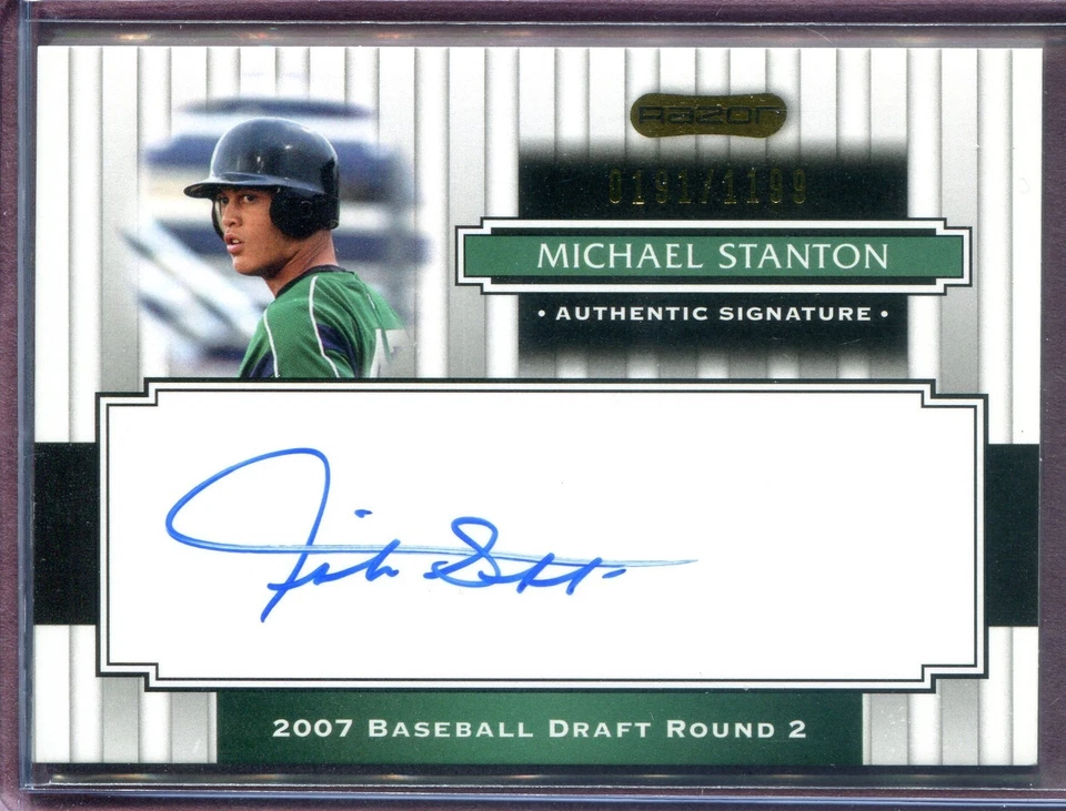 GIANCARLO MIKE STANTON 2008 Razor Rookie On-Card Autograph #197 AUTO (#191/1199) - Image 1 of 1