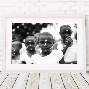 AFRICAN CHILDREN - Tribal Poster Picture Print - Sizes A5 to A0 **FREE DELIVERY* - Picture 1 of 14