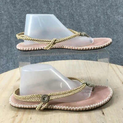 Sandalias GAP para mujer 7 con cordones beige cuero informales gancho y lazo trenzado planas Foto 1 de 4