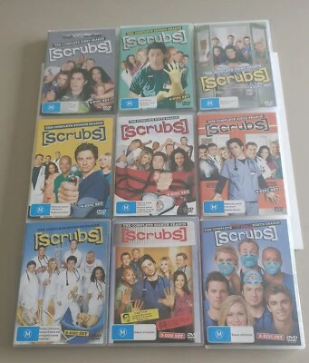 Scrubs The Complete Seasons 1 - 9  1 2 3 4 5 6 7 8 9 DVD Region 4 GC-VGC  - image 1 of 4