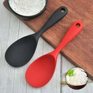 Holes Cooking Spoon Hanging Rice Spoon Silicone Rice Spoon Household - Picture 1 of 12