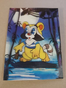 Postal lenticular 3D vintage PEQUEÑO MAPACHE, basada en la caricatura, soviética 1984 - Imagen 1 de 2