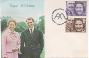 Great Britain - 1973 - Royal Wedding FDC Westminster Abbey Post Mark Nov 14 1973 - Picture 1 of 1