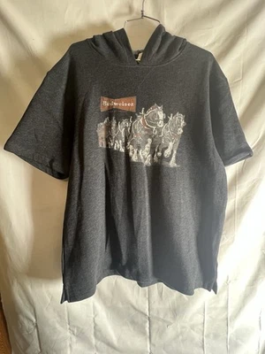 BUDWEISER Pullover Manga Corta Sudadera con Capucha Bud Beer Sudadera con Capucha Para Hombre Talla: XL Foto 1 de 4