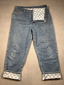 LL Bean Womens Size 18R Double L Relaxed Fit Holly Fleece Lined Cotton Jeans - Picture 1 of 13