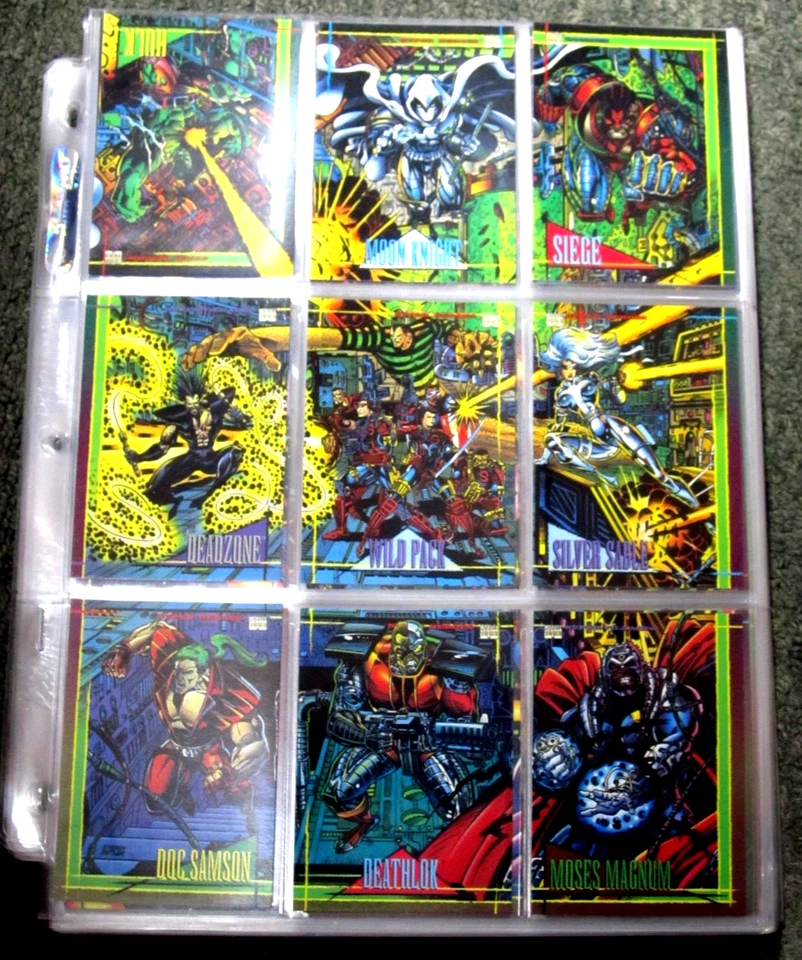 1993 Skybox Marvel Universe Full Complete Base Card Set 1 - 180  NM/MINT/PAGES - Image 1 of 1