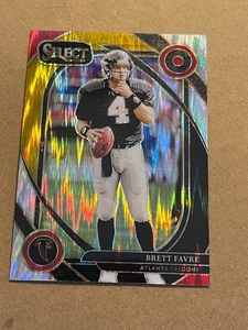 2024 PANINI SELECT PRIZM - BLACK & GOLD SHOCK - BRETT FAVRE FALCONS #211 - Picture 1 of 2