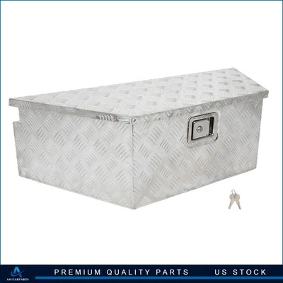 39"×16.5"×12" Trailer Tongue Aluminum Tool Box Truck Bed Underbody Storage +Lock - Imagem 1 de 4