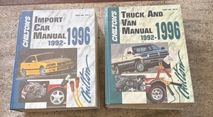 2 Vintage Chiltons Auto Repair Manuals Import Car And Truck And Van 1992-1996 - Bild 1 von 11