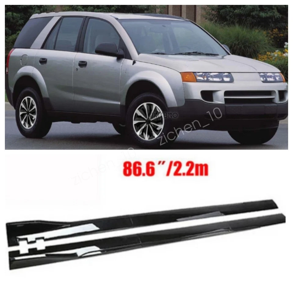 86.6'' Black Side Skirt Extension Rocker Splitter Lip For Saturn Vue 02-07 US - Imagem 1 de 4