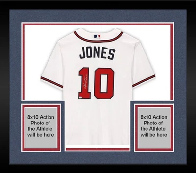 FRMD Chipper Jones Braves Signed White Nike Replica Jersey with "HOF 18" Insc - Image 1 of 4