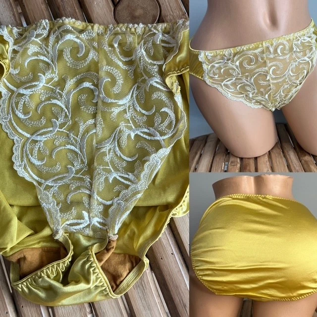 VINTAGE HANES CREATIONS SECOND SKIN SATINY BIKINI PANTIES sz 7 - Image 1 of 1
