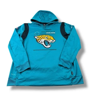 Nike NFL On-Field Jacksonville Jaguars Sideline Logo Dri-Fit Hoodie Mens 2XL EUC - Picture 1 of 10