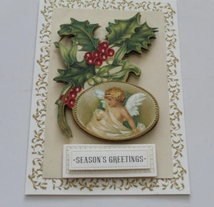 Anna Griffin Like 3D Christmas "Season's Greetings" New Handmade - Picture 1 of 2