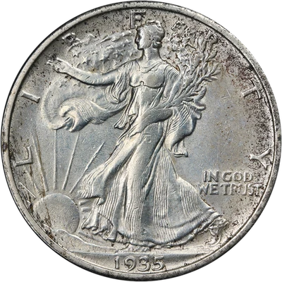 1935-S Walking Liberty Half Nice AU/BU Nice Eye Appeal Nice Strike - Image 1 of 2