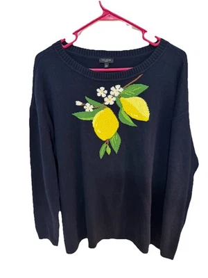 Talbots Women’s Lemon Pullover Sweater Size XL Petite Crewneck - Image 1 of 4